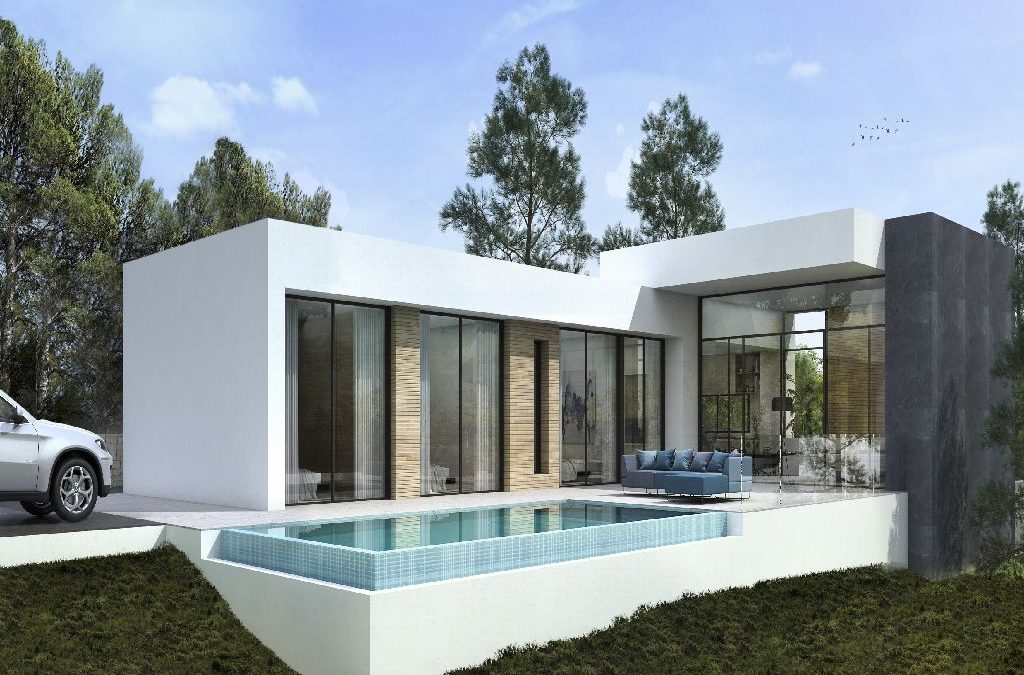 Luxury project of a modern villa on 1 level with pool in Benitachell 390.000 €