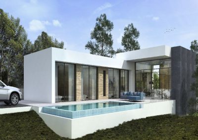 Luxury project of a modern villa on 1 level with pool in Benitachell 390.000 €