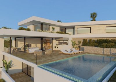 Modern villa project for sale in Benitachell with sea view and pool 2.031.000 €